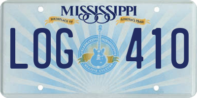 MS license plate LOG410