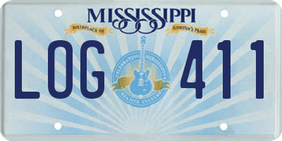 MS license plate LOG411