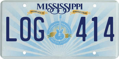 MS license plate LOG414