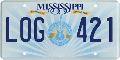 MS license plate LOG421