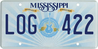 MS license plate LOG422