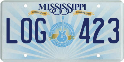 MS license plate LOG423