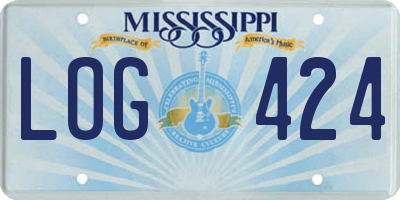 MS license plate LOG424