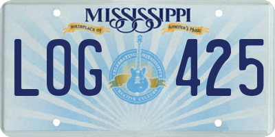 MS license plate LOG425