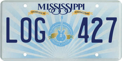 MS license plate LOG427