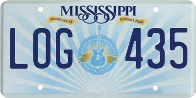 MS license plate LOG435