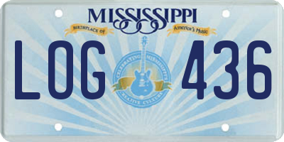 MS license plate LOG436