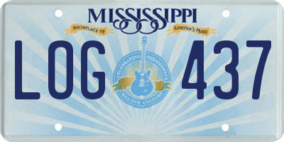 MS license plate LOG437