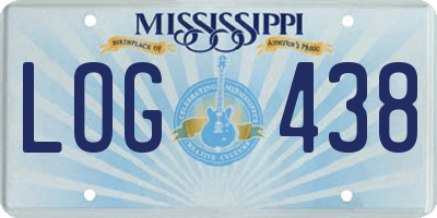 MS license plate LOG438