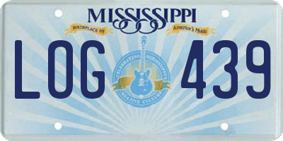 MS license plate LOG439