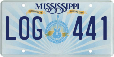 MS license plate LOG441