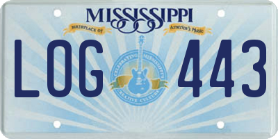 MS license plate LOG443