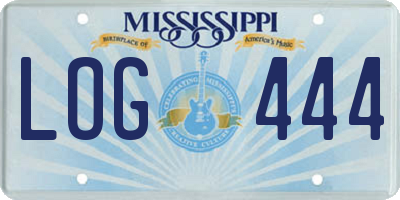 MS license plate LOG444