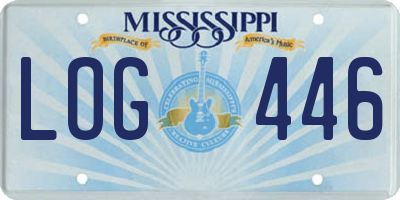 MS license plate LOG446