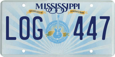 MS license plate LOG447