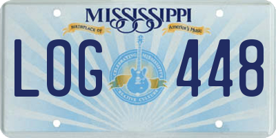MS license plate LOG448