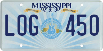 MS license plate LOG450