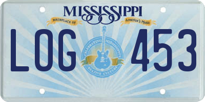 MS license plate LOG453