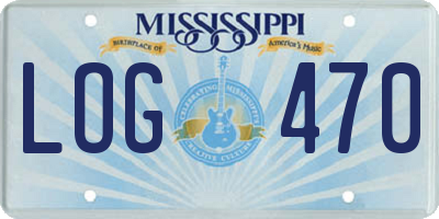 MS license plate LOG470