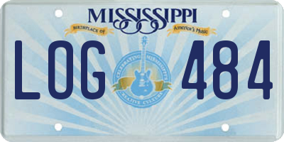 MS license plate LOG484
