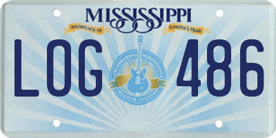 MS license plate LOG486