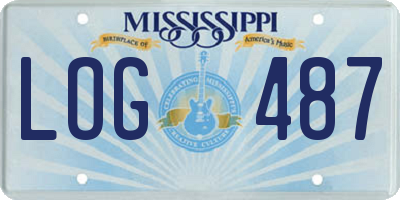 MS license plate LOG487