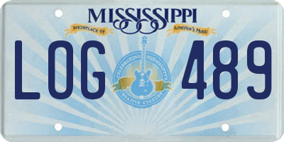 MS license plate LOG489
