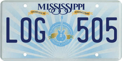MS license plate LOG505