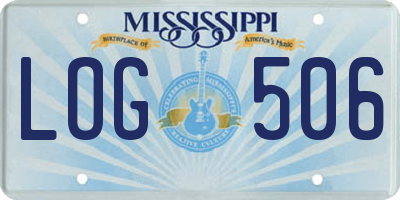 MS license plate LOG506