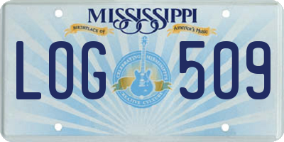 MS license plate LOG509