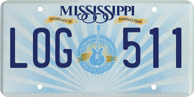MS license plate LOG511