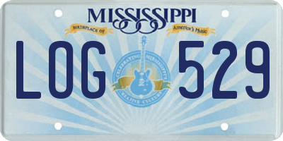 MS license plate LOG529