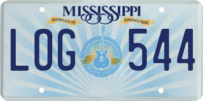MS license plate LOG544