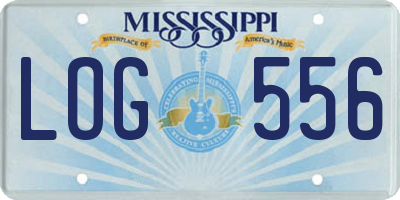 MS license plate LOG556