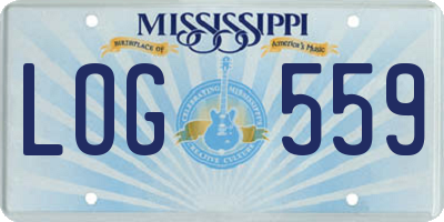 MS license plate LOG559