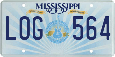 MS license plate LOG564