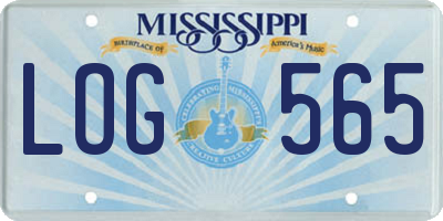 MS license plate LOG565