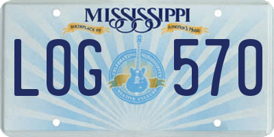 MS license plate LOG570