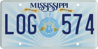 MS license plate LOG574