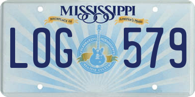 MS license plate LOG579