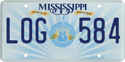MS license plate LOG584