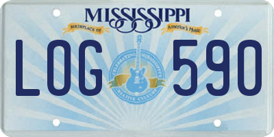 MS license plate LOG590
