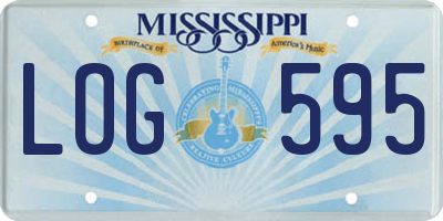 MS license plate LOG595