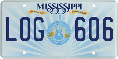 MS license plate LOG606