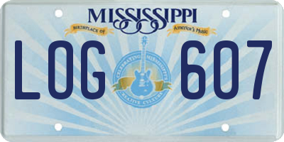 MS license plate LOG607