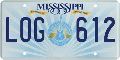 MS license plate LOG612