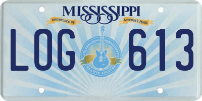 MS license plate LOG613