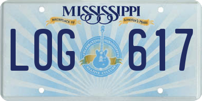 MS license plate LOG617