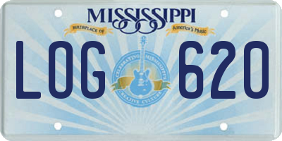MS license plate LOG620