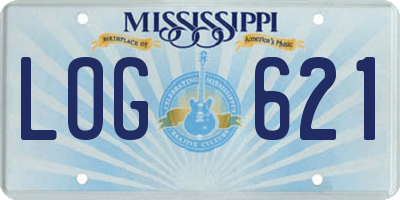 MS license plate LOG621